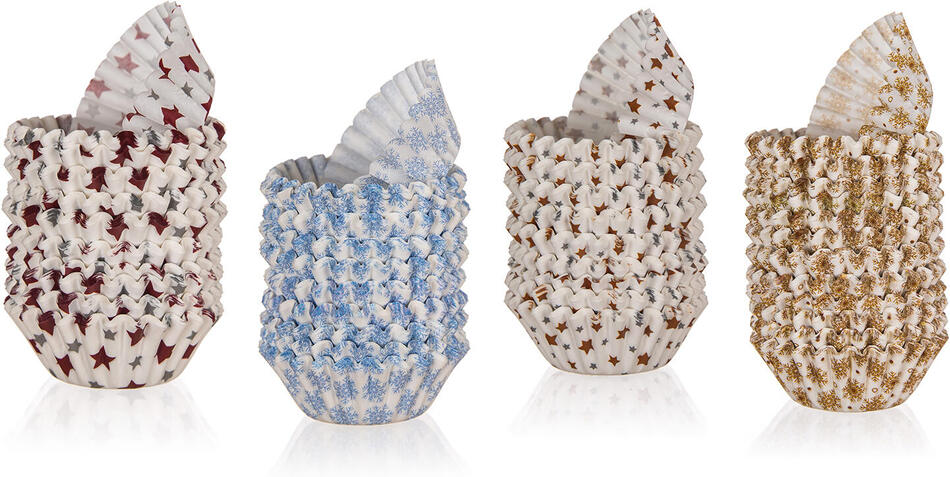 BANQUET košíček cukrářský 3x2,1cm papírový (200ks) XMASS mix