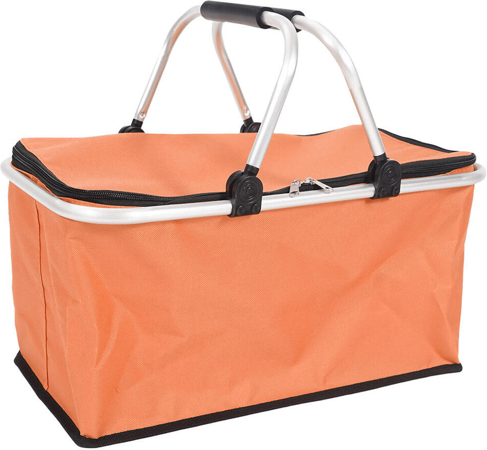M.A.T. GROUP košík nákupní skládací 46x27x23cm Al+polyester OR