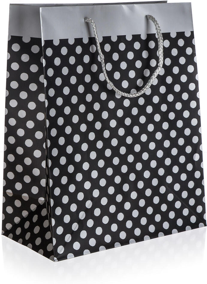 HOME DECOR taška dárková 33x45x10cm (XXL) TEČKY STŘ
