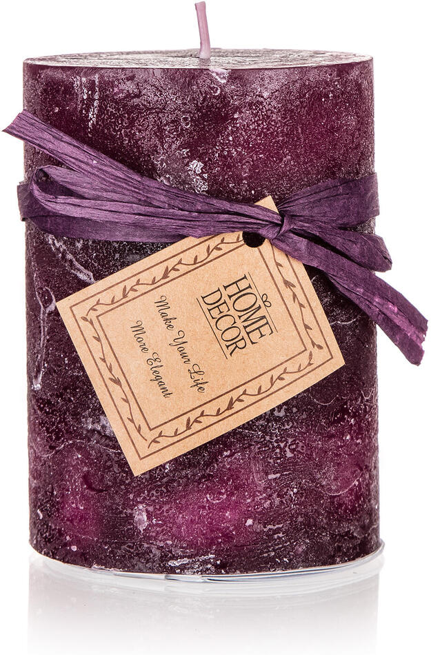 HOME DECOR svíčka pr.6,8x9,5cm PURPLE