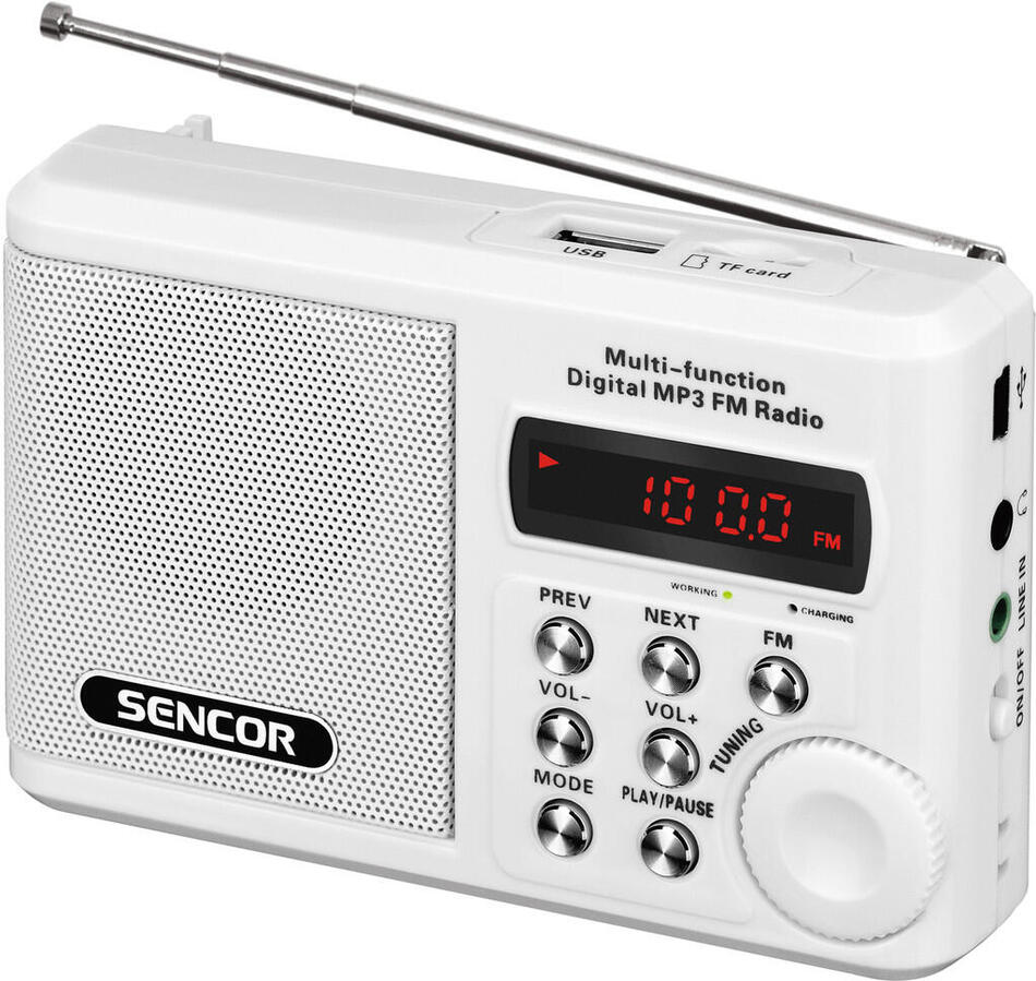 Rádio s USB/MP3 Sencor SRD 215 W