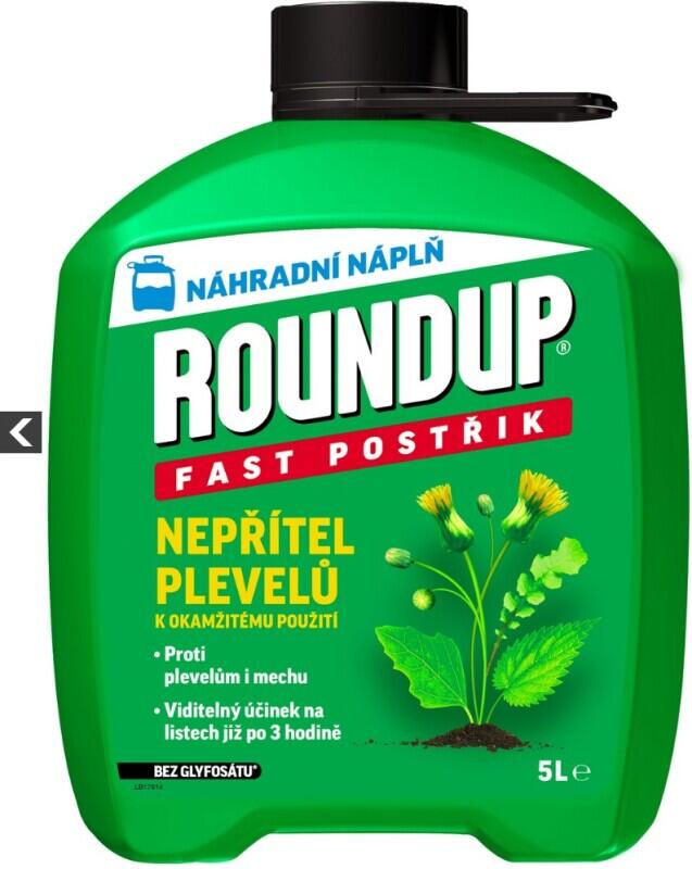 Roundup bez glyfosátu Fast 1H, náhradní náplň, 5 l
