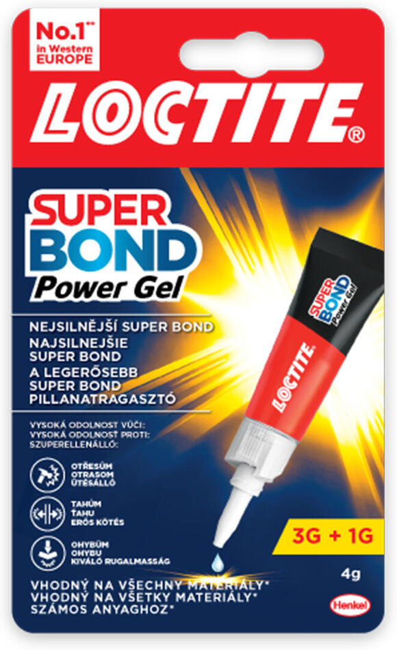 HENKEL lepidlo vteřinové 4g gel SUPER BOND POWER