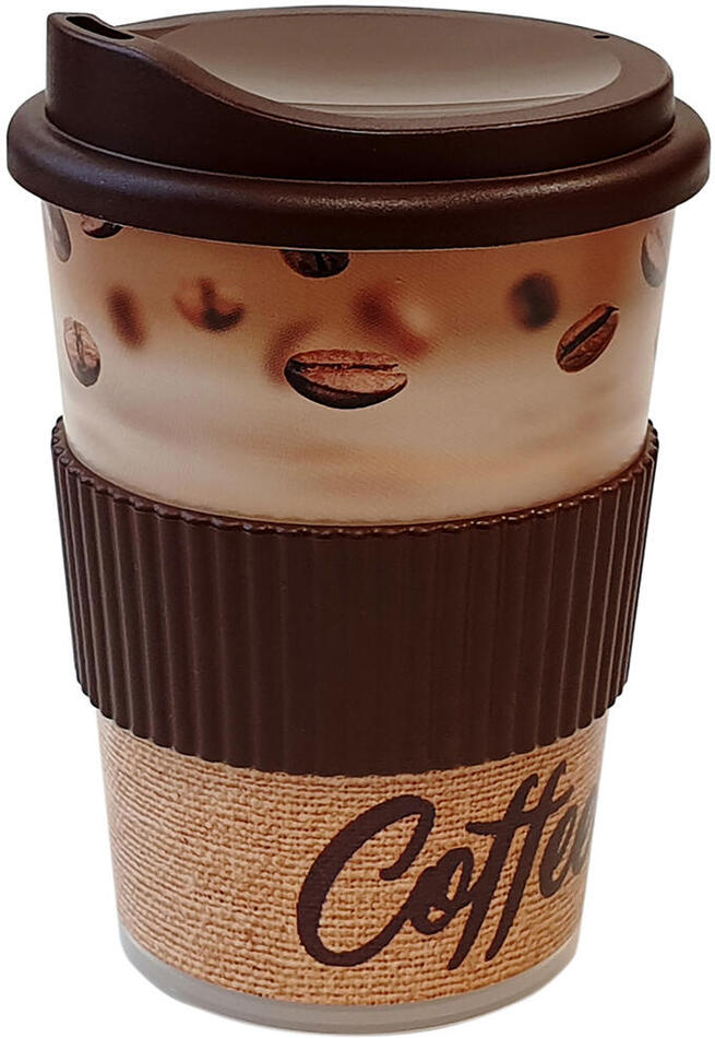 TVAR PARDUBICE kelímek s pítkem 0,4l, s manžetou, PH COFFEE