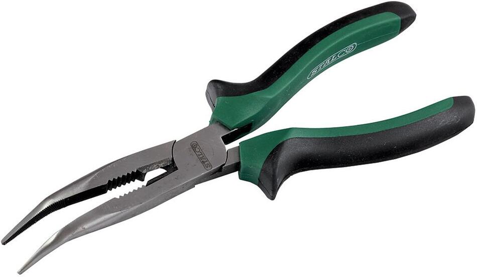 kleště s dlouhými čelistmi, zahnuté 200mm STALCO