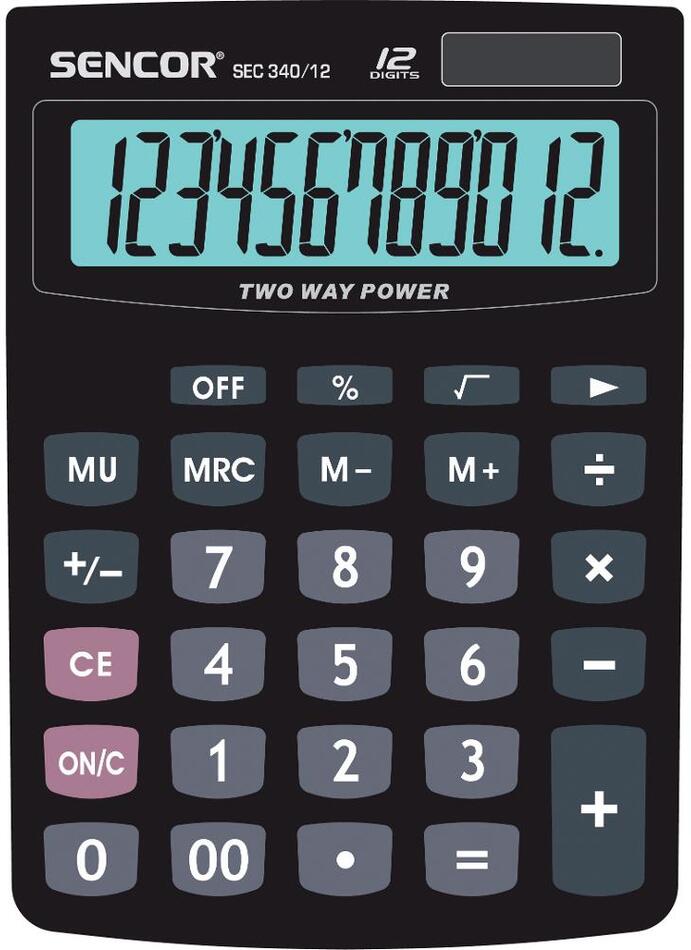 Kalkulačka Sencor SEC 340/ 12 DUAL