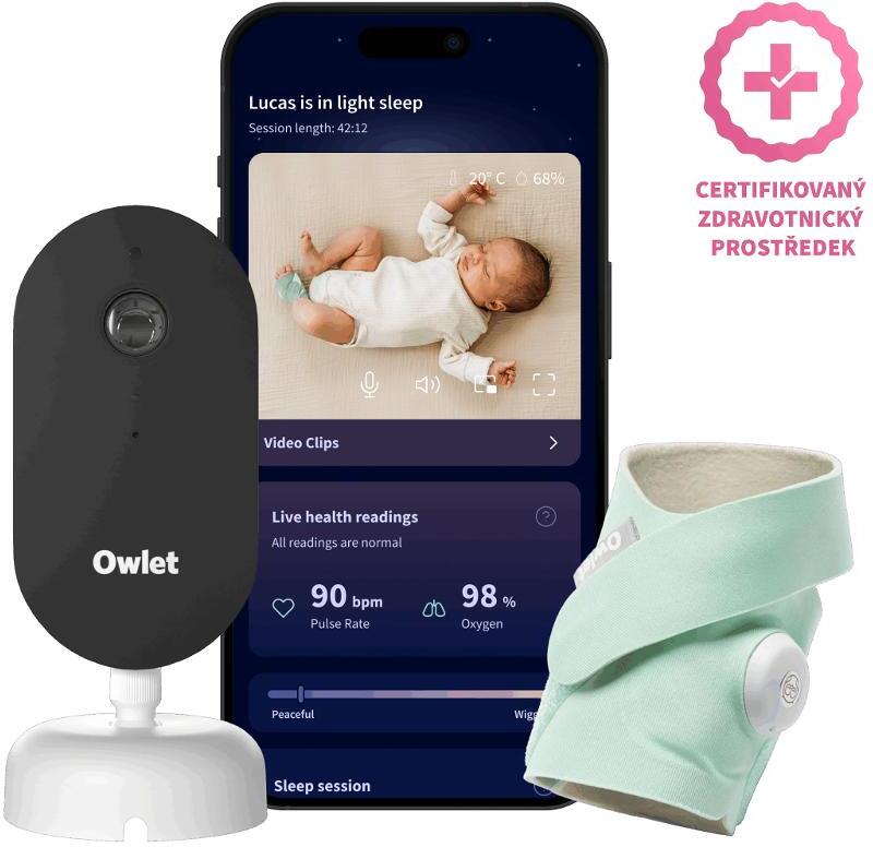 Chytrá ponožka OWLET Dream Duo Mint