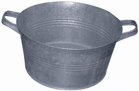 KOVOTVAR škopek pr.40cm, kovová ucha, Zn