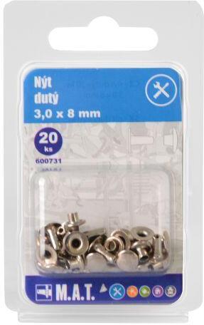 M.A.T. GROUP nýt dutý 3.0x 8mm (20ks)