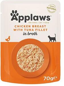 Applaws Cat kapsa Adult Broth kuřecí prsa s tuňákem70g
