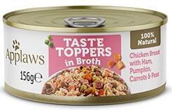 Applaws Dog konz. Toppers Broth kuře se šunkou 156g