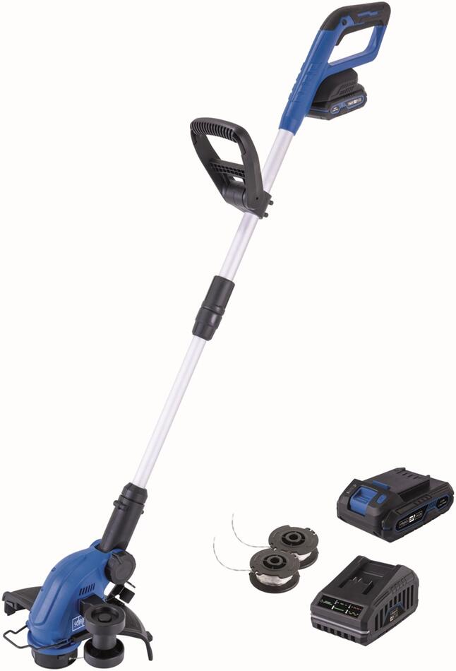 Scheppach C-LT300-X-SET S, 20 V IXES aku vyžínač + 2Ah baterie + nabíječka 2,4 A