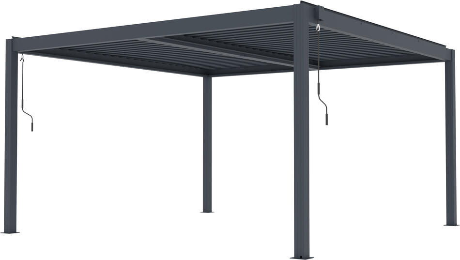 Bioklimatická pergola G21 Austin Premium 4x4 m, antracitová hliníková