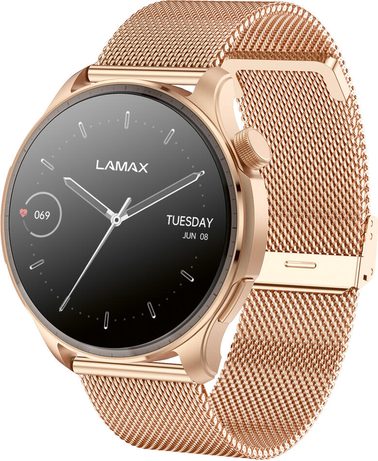 Chytré hodinky LAMAX Prism AMOLED Rose Gold