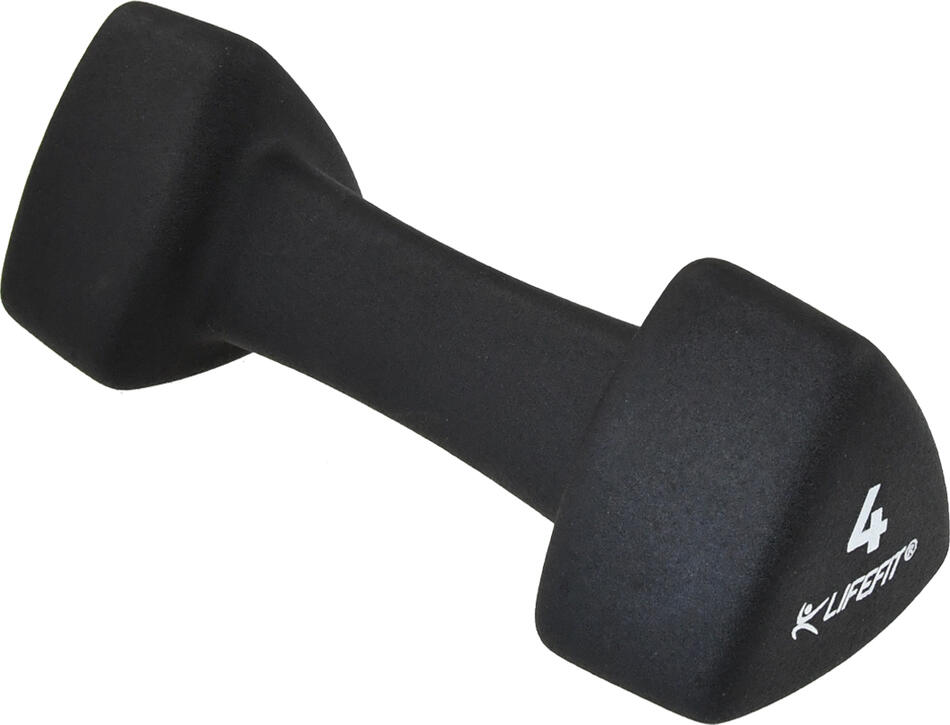 Neoprenová činka LIFEFIT® TRIANGLE 1 x 4,0 kg, černá