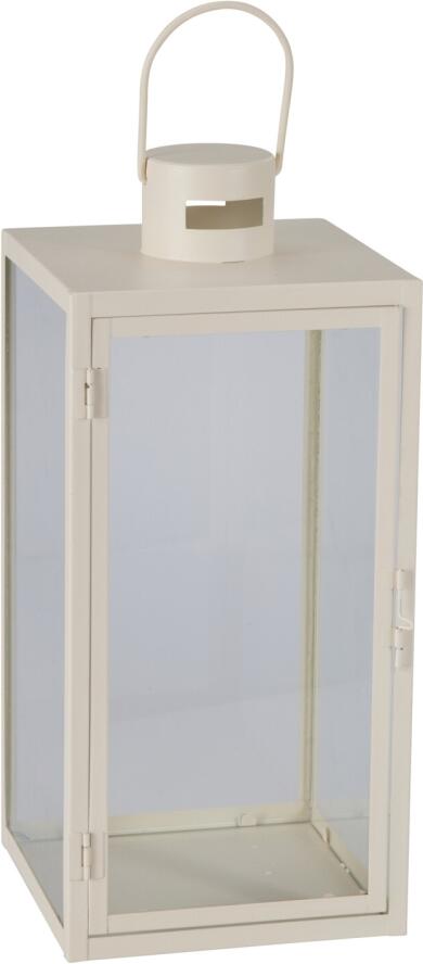 PROGARDEN Lucerna kovová sada 2 ks 18 / 14 cm bílá KO-NB1251570