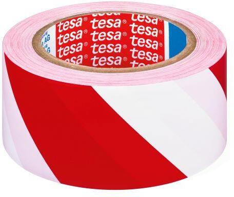 páska výstražná 50mmx33m ČRV-BÍ samolepicí TESA