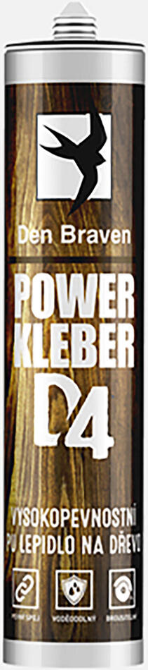 DEN BRAVEN lepidlo montážní 300ml BÉŽ voděodolné POWER KLEBER, D4