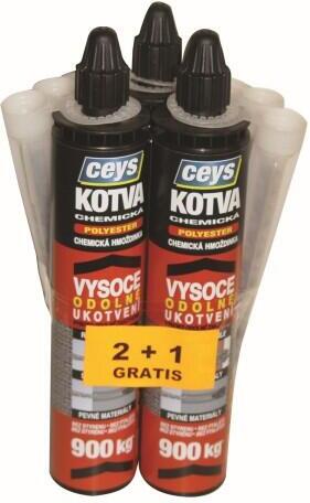 CEYS kotva montážní chemická 300ml POLYESTER 2+1 GRATIS
