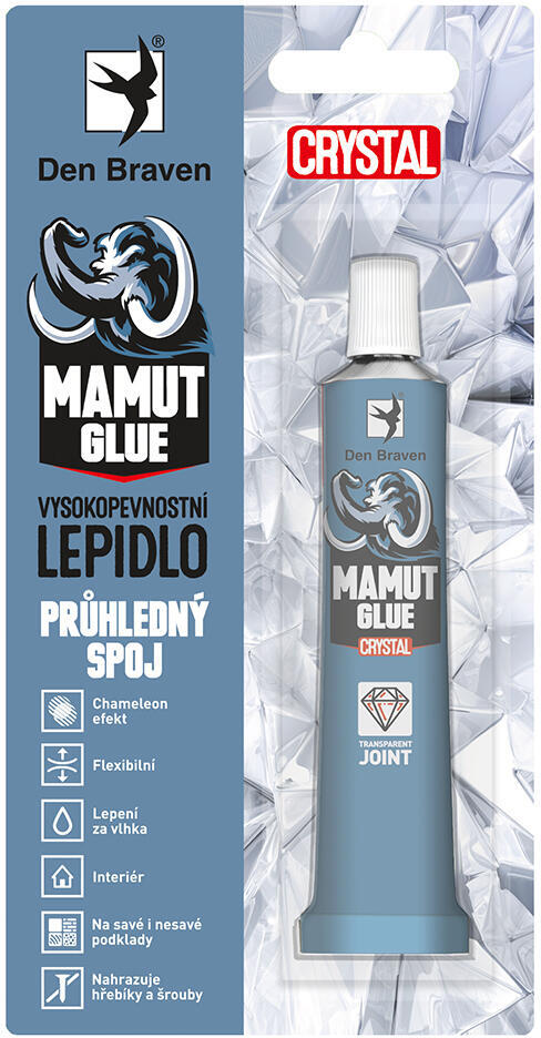 DEN BRAVEN lepidlo MAMUT GLUE 25ml CRYSTAL TRA