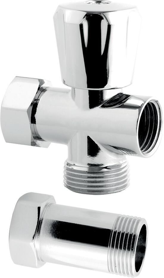 NOVASERVIS ventil pračkový + mezikus 3/4x3/4x3/4" CF3019
