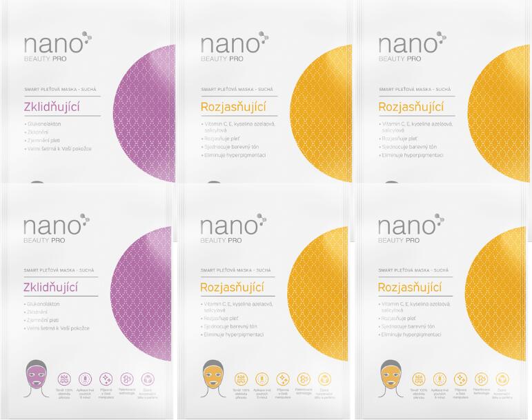 nanoBeauty Sada nanovlákenných masek proti akné 6 ks