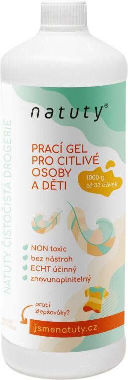 Natuty Prací gel pro citlivé osoby a děti 100 ml
