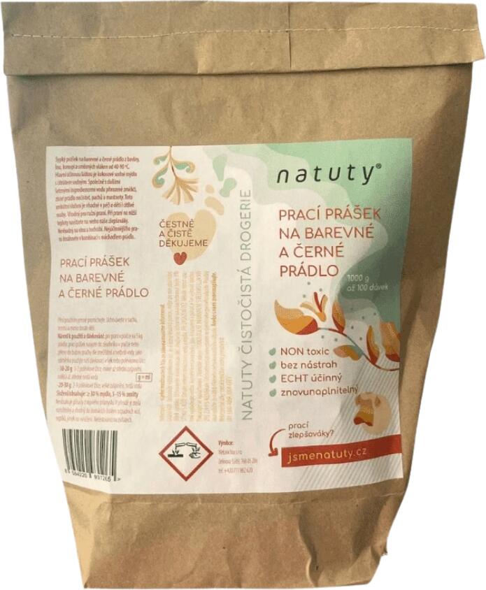 Natuty Prací prášek na barevné a černé prádlo 70 g
