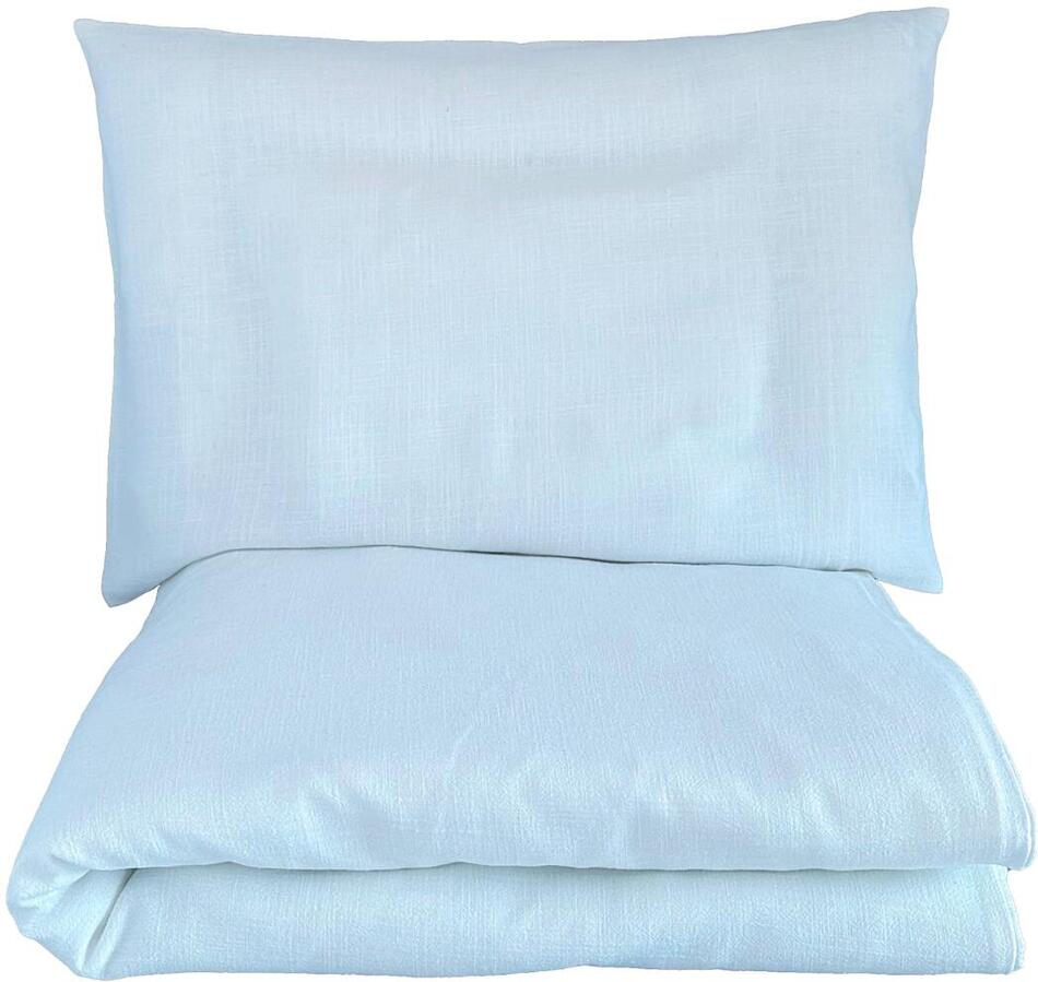 Lněné povlečení HEDDA Naira světle modré - set 100x135 cm + 40x60 cm