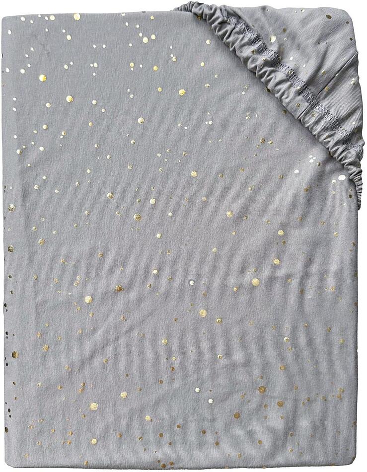Prostěradlo HEDDA Luisine šedé se zlatým potiskem 60 x 120 cm