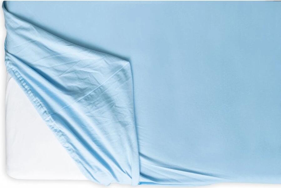 Prostěradlo HEDDA Jersey Lycra premium mini světle modré 70 x 140 cm