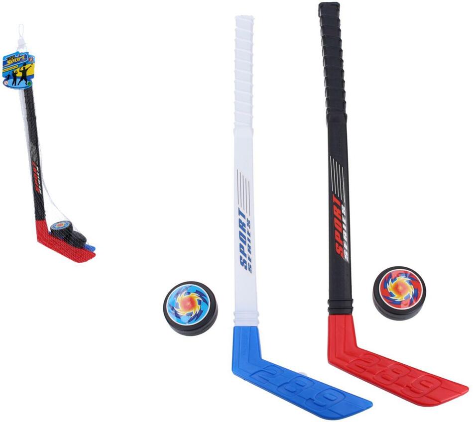 Wiky Hokejka 2ks s pukem 2ks plast 60cm v síťce