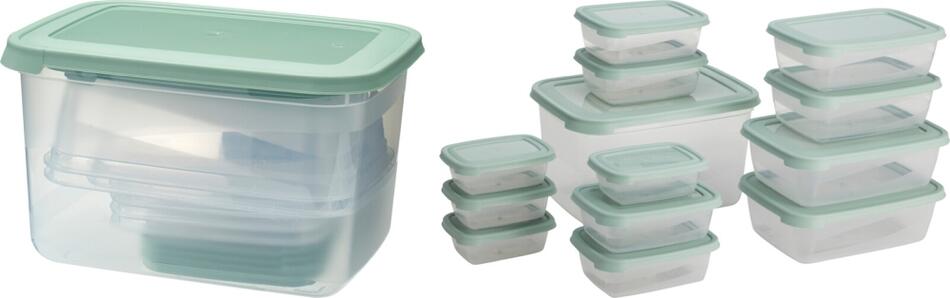 EXCELLENT HOUSEWARE Box na potraviny sada 13 ks zelená KO-024002110