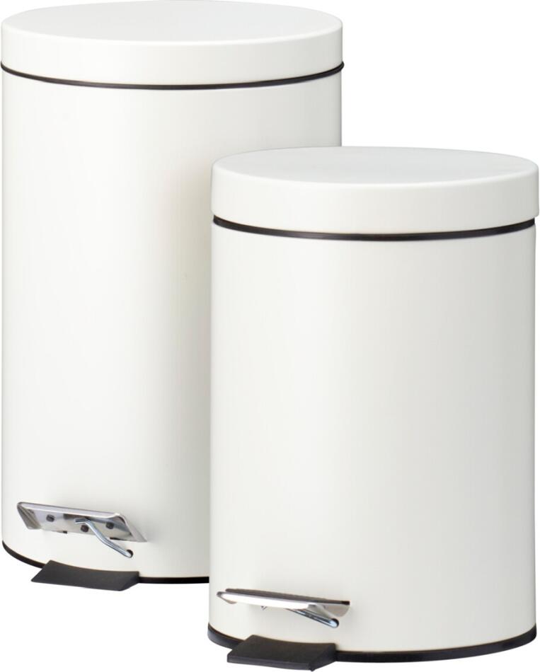 EXCELLENT HOUSEWARE Odpadkový koš pedálový 12 a 3 l krémová KO-C88000070