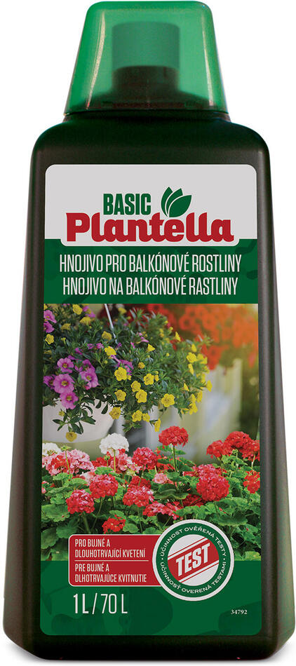 hnojivo kapalné KVĚT pro balkónové rostliny 1l PLANTELLA BASIC