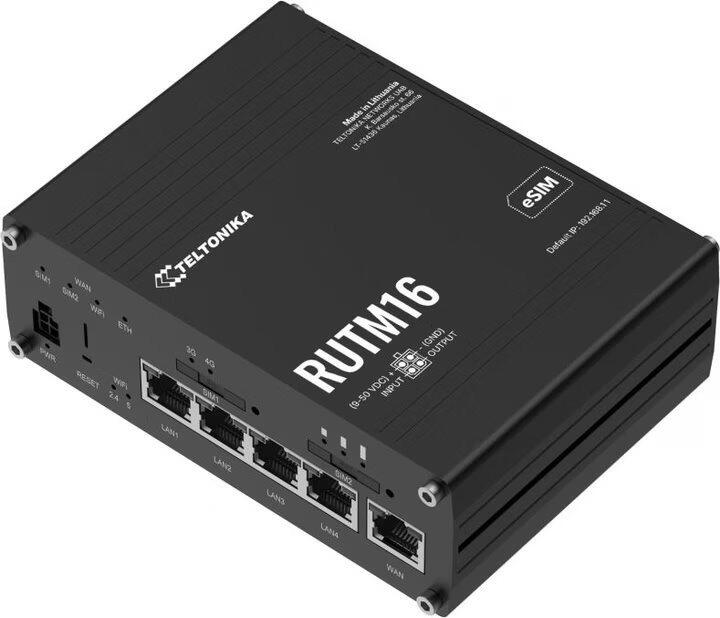 Teltonika RUTM16 Průmyslový LTE Wi-Fi Router, GPS (RUTM16000000)