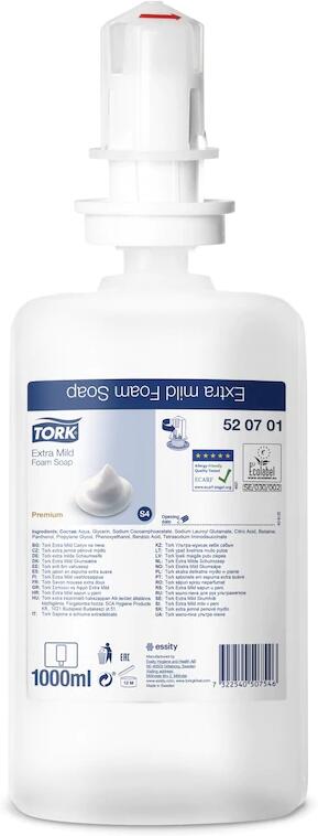 Pěnové mýdlo Tork Premium Extra Mild 1l, S4