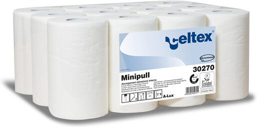 Ručníky Celtex Lux Mini role, papírové, bílé, 12ks, 72m