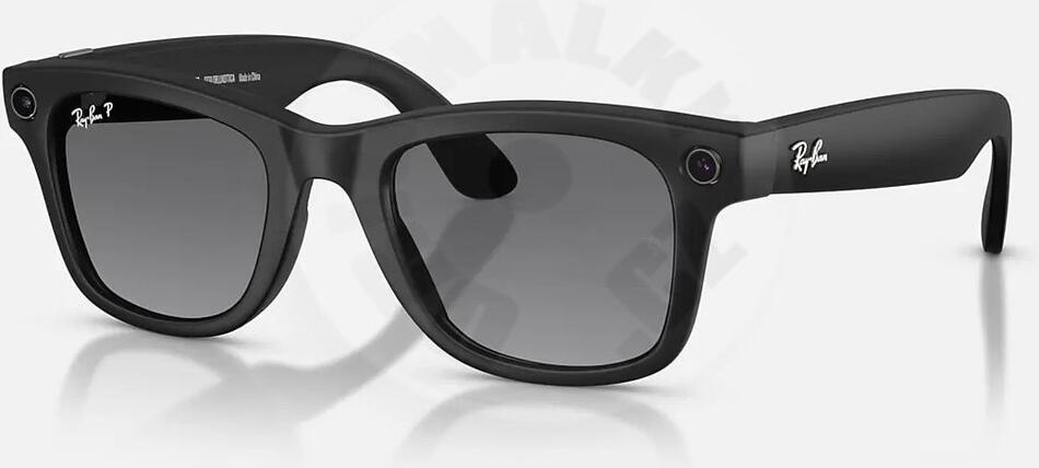 Meta Ray-Ban Gen2 Wayfarer, Matte Black, Graphite Polarized