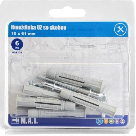 M.A.T. GROUP hmoždinka UZ 10x61mm se skobou ZB (6ks)