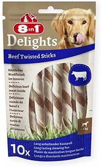 Pochoutka 8in1 Delights Beef Twisted Sticks 10ks
