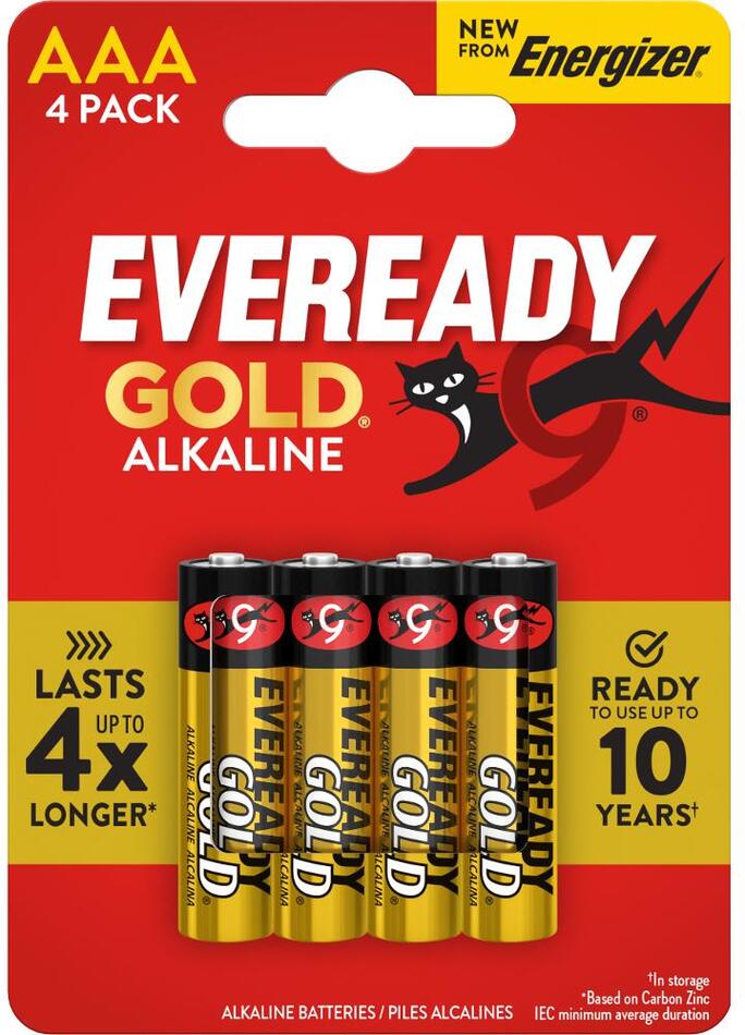 Baterie ENERGIZER Eveready Gold AAA/4 BL4 alkali