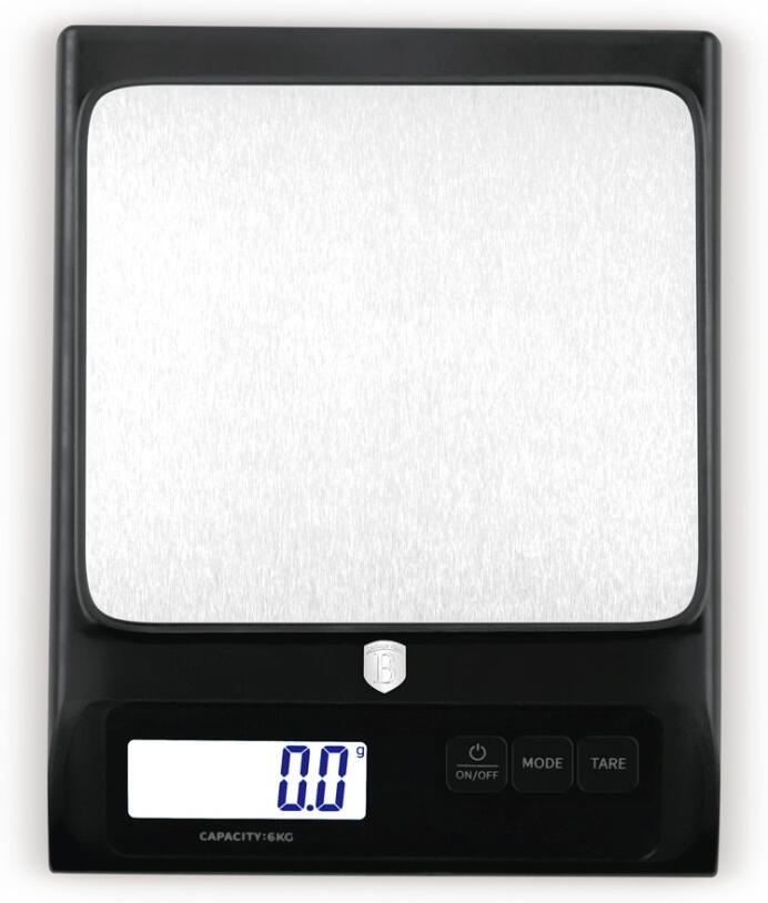 BERLINGERHAUS Kuchyňská váha digitální 6 kg Matte Black Collection BH-9914