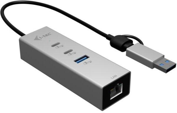 i-tec USB-C/USB-A Metal HUB 3 (2x USB-C, 1x USB-A) Port + 2.5GLAN (CAMETALG325HUB)