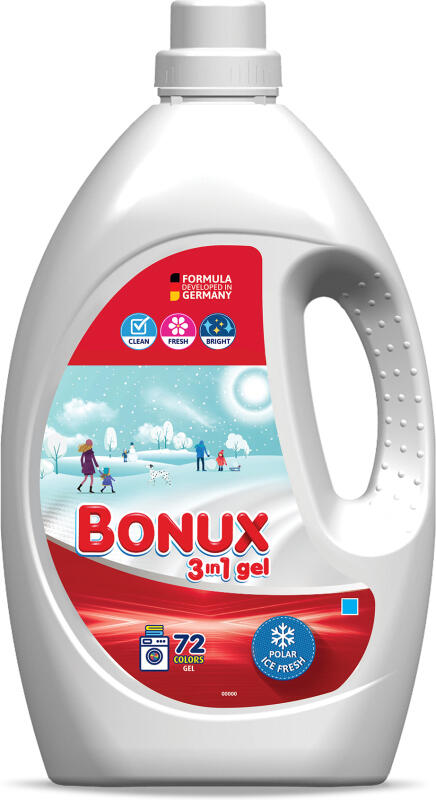 Bonux White Polar Ice Fresh prací gel, 72 praní, 3,6 l