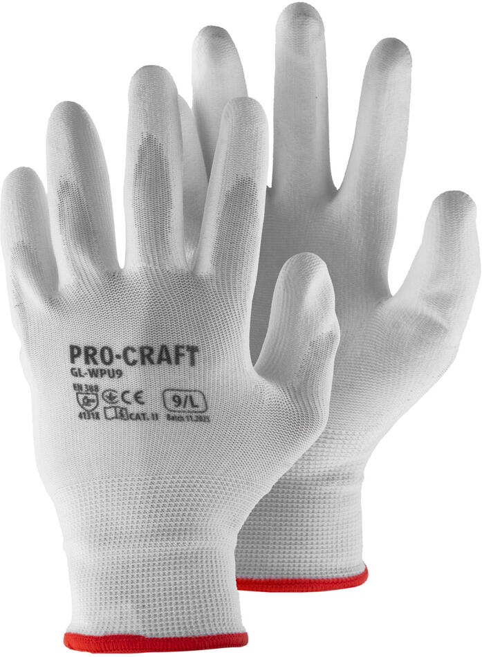 Pracovní rukavice máčené v polyuretanu, XL Procraft GL-WPU10 / GL-WPU10