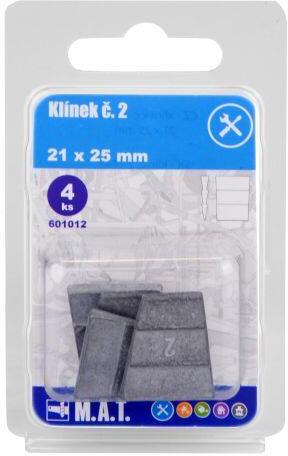 M.A.T. GROUP klínek č.2, 21x25mm (4ks)