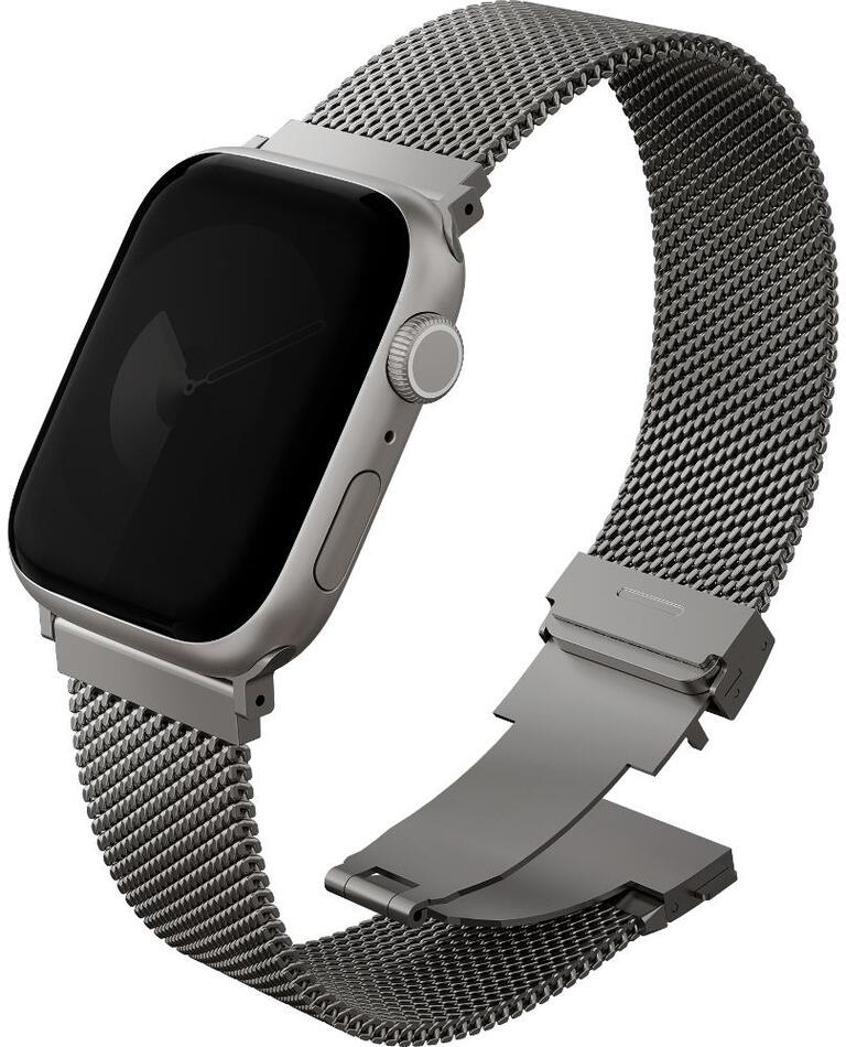 Řemínek na hodinky UNIQ Dante Apple Watch 44-49 Silver