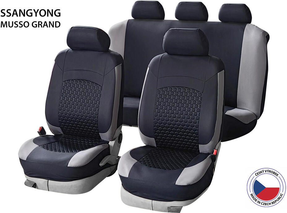 Cappa Autopotahy Perfetto HL SSangYong Musso Grand černá/šedá