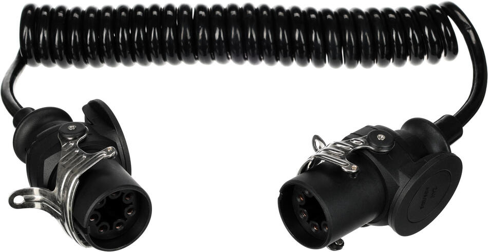 Propojovací spirálový EBS kabel 7pin TRAILER CABLE 14, 24V, 3,5m SIXTOL